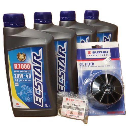 Sada na výmenu oleja GSX-R 1000/600, GSR600, GSX-S1000/950/750, GSF1250/650, INTRUDER 1800/800/1500, ... polo syntetika