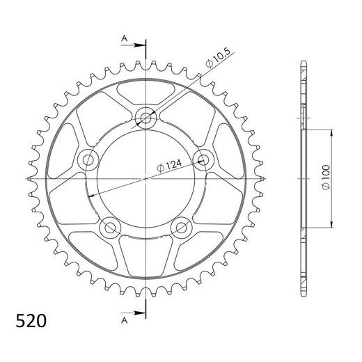 Reťazová sada EK - zlatý chain 520 MVXZ, X-ring (X, NX, QX, XS), CHK front sprocket JT CHK rubber cushioned, CHK rear sprocket SUPERSPROX pre DUCATI Scrambler Desert Sled 800 2018-2020