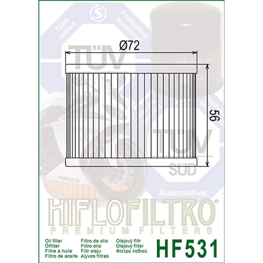 Olejový filter HIFLOFILTRO HF531