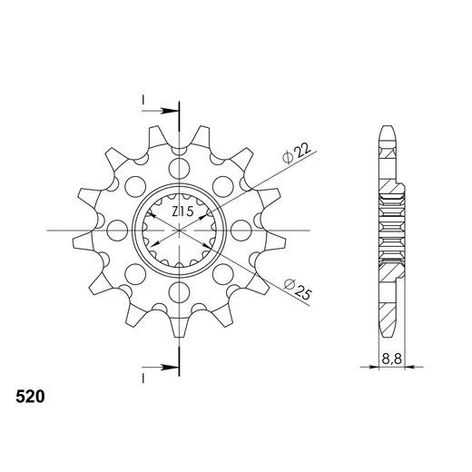 Reťazové koliečko SUPERSPROX CST-1901:17 17T, 520