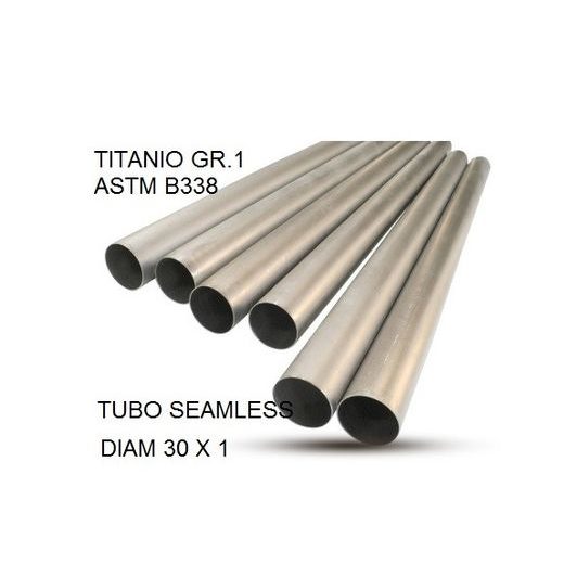 Titanium seamless Gr.1 TUBE AISI Tig GPR TU.T.1 Brushed Stainless steel L.100cm D.30mm x 1mm