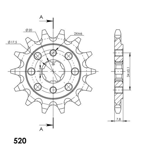 Reťazová sada EK - strieborný chain 520 H, Non-sealed, CHK front sprocket SUPERSPROX, CHK rear sprocket SUPERSPROX pre HONDA NSR 125 (R) 1999-2002