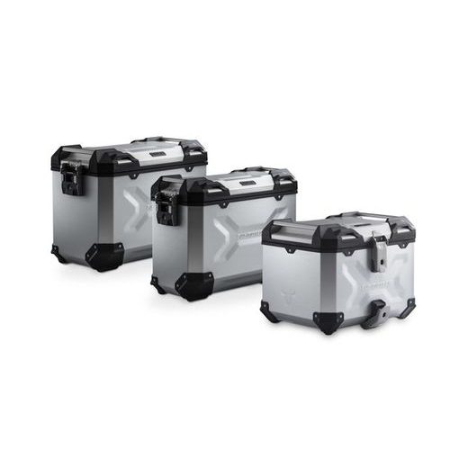 sada Adventure -kufry TraX Adv. stříbrné pro Yamahu Ténéré 700 (19-)kufry 45/37 L