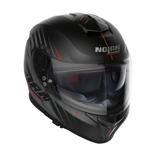 Moto helma Nolan N80-8 Kosmos N-com Flat Black 63