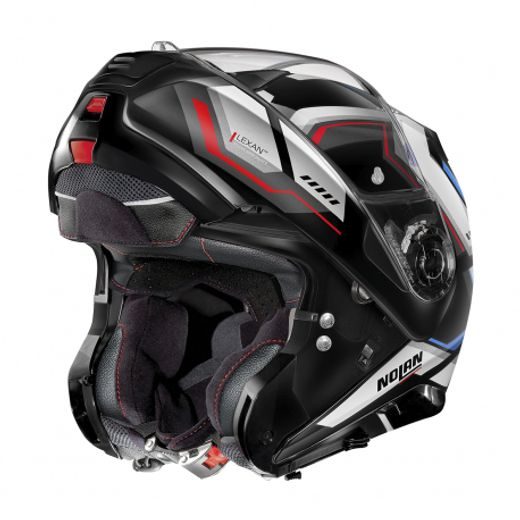 Moto helma Nolan N100-5 Upwind Glossy Black N-Com 63