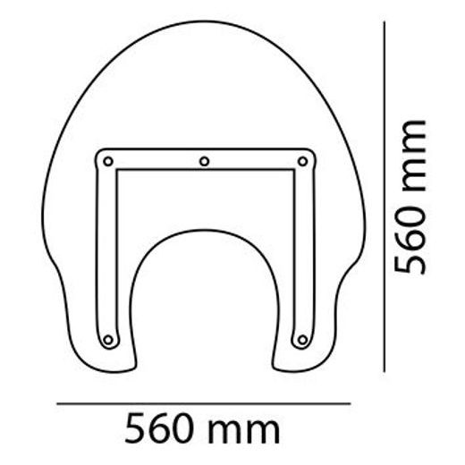 Plexi na motorku PUIG AMERICA II 5949W priehľadné