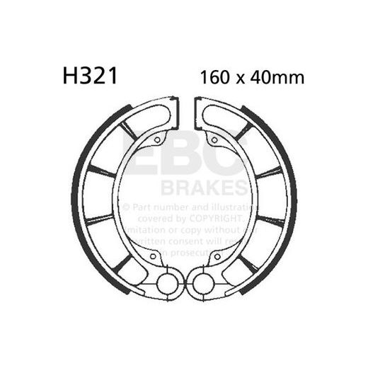 Brzdové čeľuste -sada EBC H321 vrátane pružín