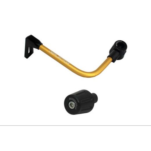 Lever guard ACCOSSATO with gold hose and joint left, aluminium