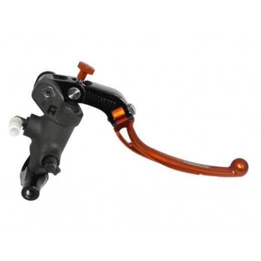 Radial brake master cylinder ACCOSSATO 19 x 17-18-19 with folding lever,orange