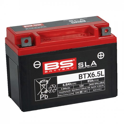 V továrni aktivovaný akumulátor BS-BATTERY BTX6.5L (FA) SLA