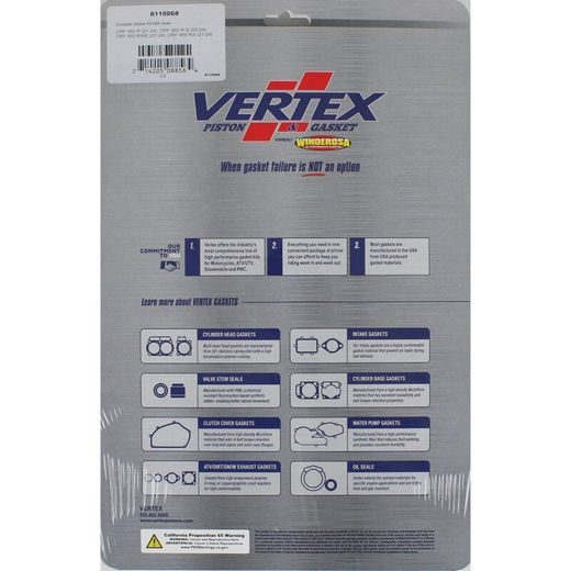 Sada tesnení motoru kompletná WINDEROSA CGKOS 8110068 so simeringom