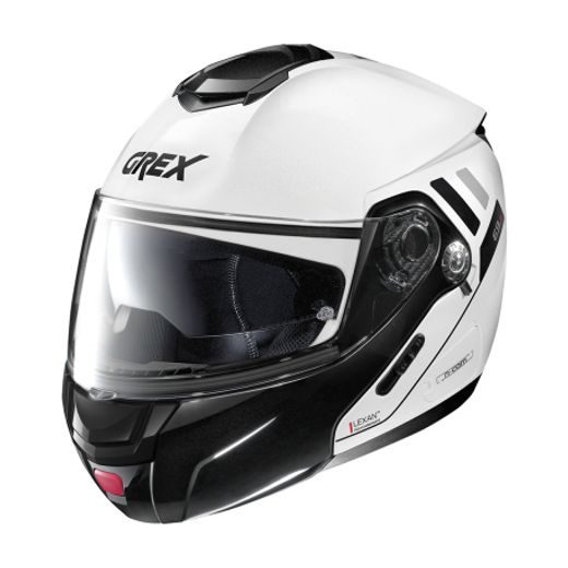 Moto helma Grex G9.2 Offset N-com Metal White 12