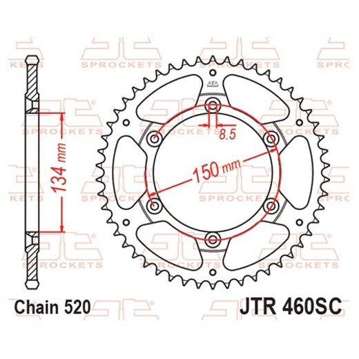 Reťazová sada EK - strieborný chain 520 SRX, X-ring (X, NX, QX, XS), CHK front sprocket JT, CHK rear sprocket JT pre SUZUKI RM-Z 250 2004-2006