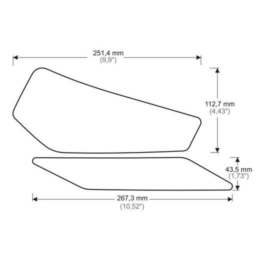 Bočné chrániče nádrže PUIG ANTI-SLIP 20076N čierna