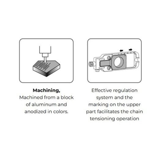 Chain tensioner PUIG 22204R červené
