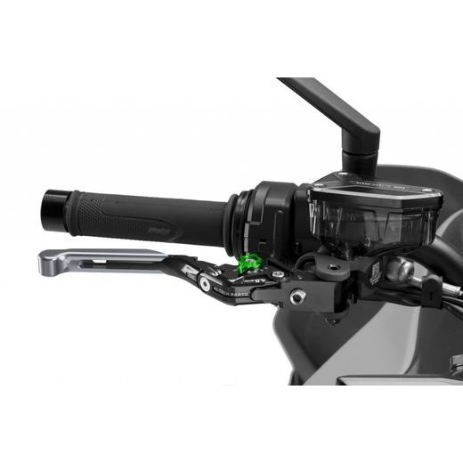 Páčka brzdy bez adaptéra PUIG 4.0 414YNV výsuvné skladacie titan/green