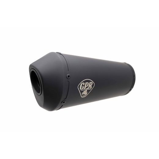 Universal racing silencer GPR GHISA CAFÉ RACER CAFE.RACE.2 Matte Black without link pipe