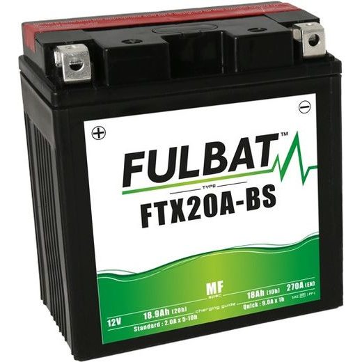 Bezúdržbový motocyklový akumulátor FULBAT FTX20A-BS (YTX20A-BS)