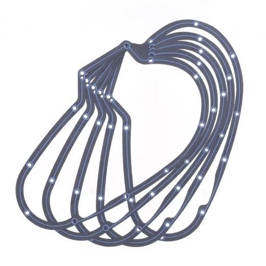 Primary cover gasket ATHENA S410195149029 thickness 0,032 with silicone beading (set of 5 pcs)