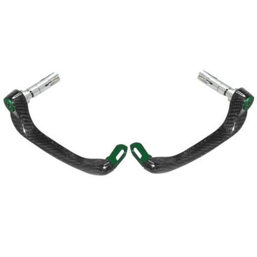 Lever guard ACCOSSATO with green eyelet and insert right + left, carbon