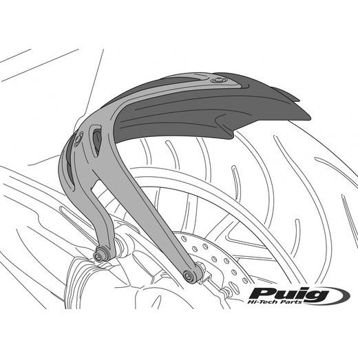 Zadný blatník PUIG S 21146C karbónový vzhľad