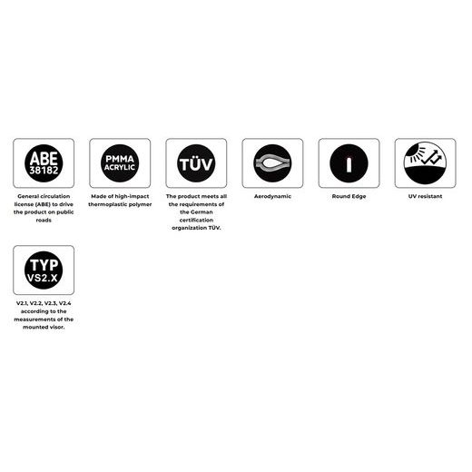 Plexi štít PUIG TOURING WITH VISOR 22646H dymové