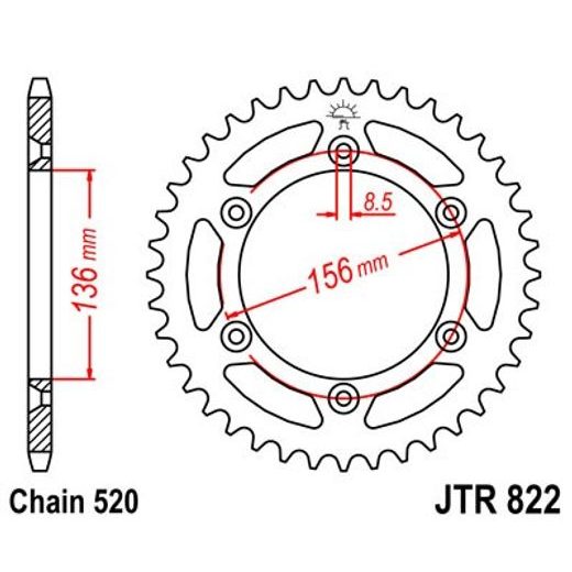 Reťazová sada EK - strieborný chain 520 DEX, X-ring (X, NX, QX, XS), CHK front sprocket JT, CHK rear sprocket JT pre GAS GAS EC 450 F (<2016) 2013-2015