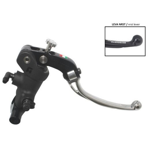 Radial brake master cylinder ACCOSSATO 19 x 19 with folding lever,silver