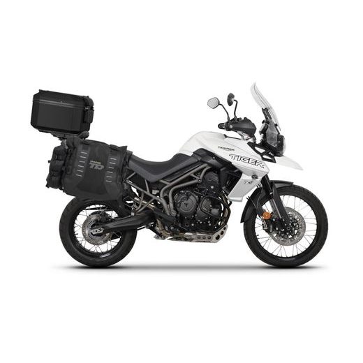 Kompletná sada bočných adventure vakov SHAD TERRA TR40 a hliníkového 55 L vrchného kufru,vrátane montážnej sady SHAD TRIUMPH TIGER 800