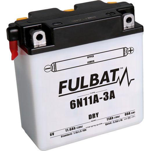 Konvenčný akumulátor ( s kyselinou) FULBAT 6N11A-3A Vrátane balenia kyseliny