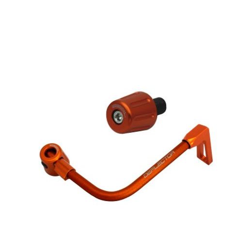 Lever guard ACCOSSATO with orange hose and joint right, aluminium