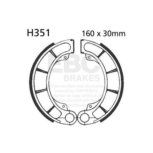 Brzdové čeľuste -sada EBC H351 vrátane pružín
