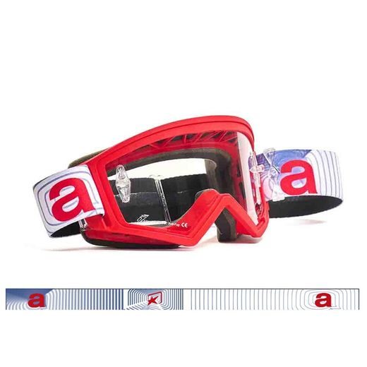Okuliare ARIETE MUDMAX WAVE 14970-WAR light blue red - clear lens s čapmi