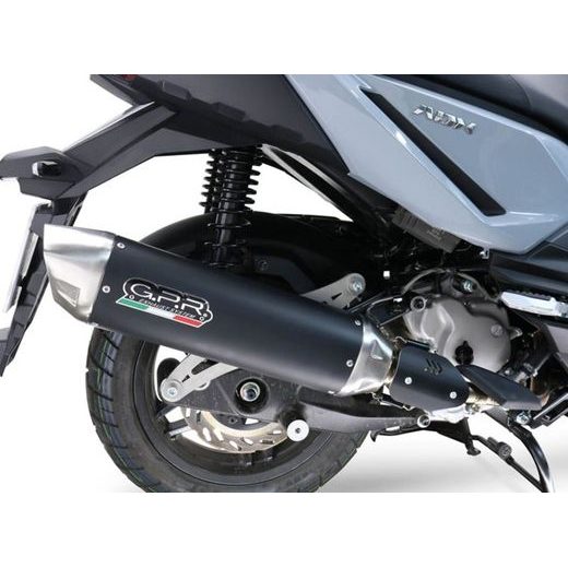 Koncovka výfuku Slip-on GPR FURORE-X SCOOTER SYM.9.RACEDB.FXSC Matte Black including removable db killer and link pipe