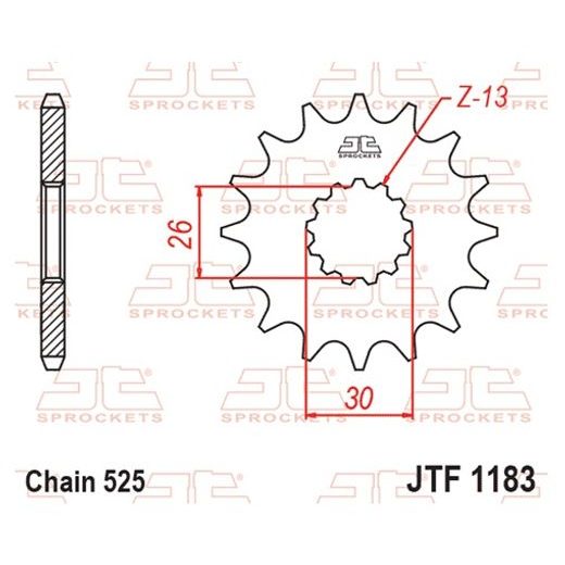 Reťazové koliečko JT JTF 1183-18 18T, 525