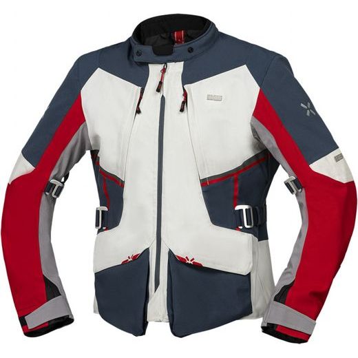 Laminated jacket iXS TOURSTER-STX 1.0 X2-111405 light grey-blue-red K3XL