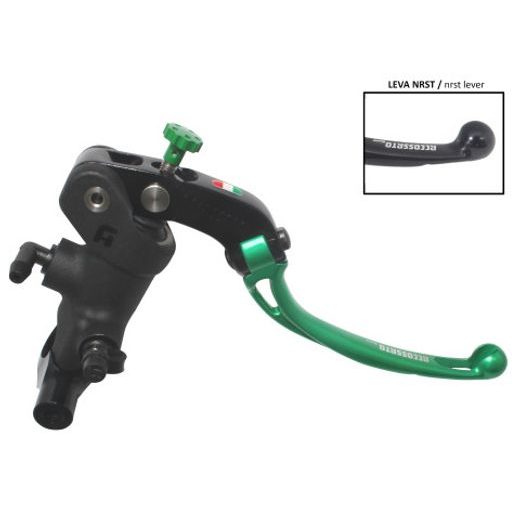 Radial brake master cylinder ACCOSSATO 19 x 18 with folding lever,green