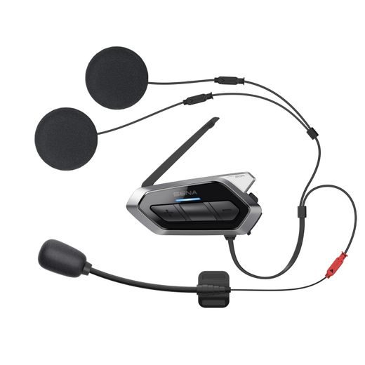 SENA 50R QUANTUM MESH 2.0 BLUETOOTH 5.0 MOTOCYKLOVÝ INTERKOM DO 2000 M S FM RÁDIOM A AUDIO SYSTÉMOM HARMAN KARDON (1 SADA) (EL)