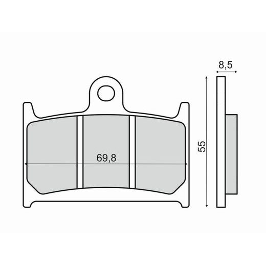 Brzdové obloženie RMS 225103030 organické