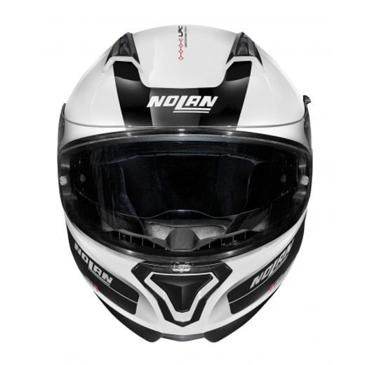 Moto helma Nolan N87 Plus Distinctive N-Com Metal White 22