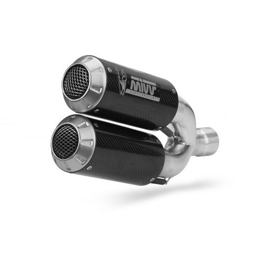 2 koncovky výfuku MIVV MK3 D.042.SM3C Karbón