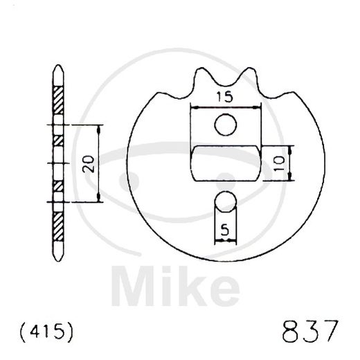 Reťazové koliečko JMT 15T, 415