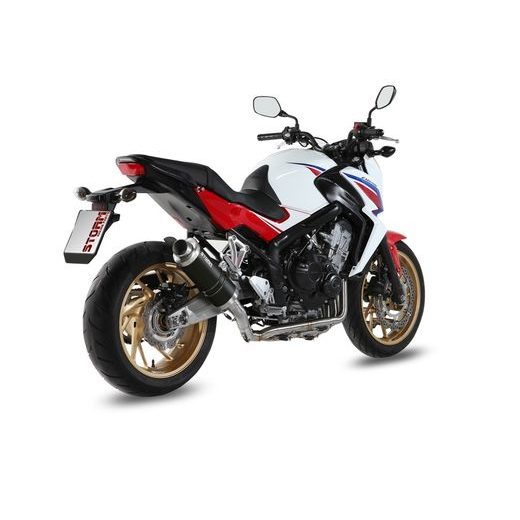 Výfuk kompletný 4x2x1 STORM OVAL H.055.LX1B Oceľovo čierna