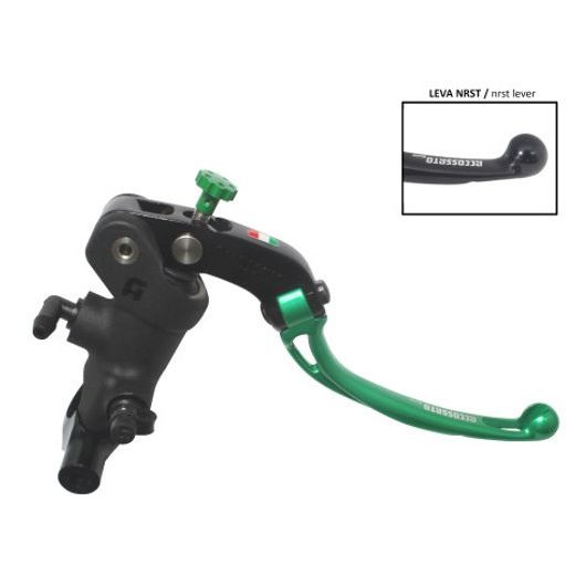 Radial brake master cylinder ACCOSSATO 19 x 20 with folding lever,green