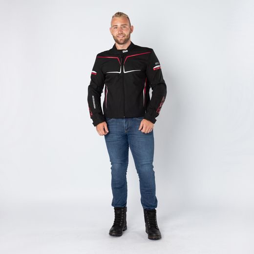 Športová bunda iXS TS-PRO-ST-PLUS X55060 čierno-červeno-biela L
