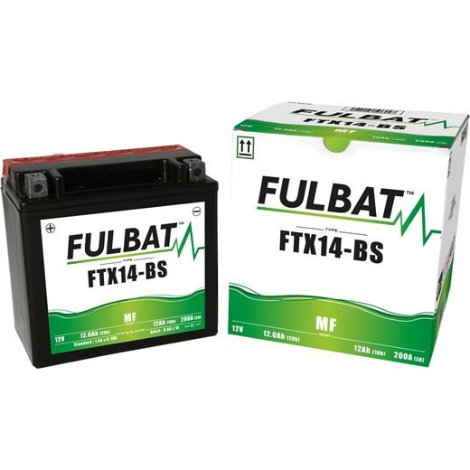 Bezúdržbový motocyklový akumulátor FULBAT FTX14-BS (YTX14-BS)