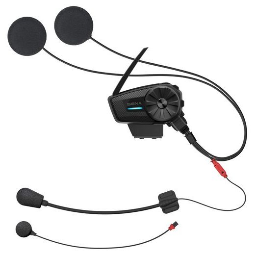 SENA MOTORCYCLE INTERCOM SPIDER ST1 MESH 2.0 DO 2000M (MAXIMÁLNE 8000M) S HD REPRODUKTORMI A SÚPRAVOU UNIVERZÁLNYCH MIKROFÓNOV (BEZ FM RÁDIA) (2 SÚPRAVY)