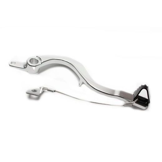 Brzdový pedál MOTION STUFF 83P-0221002 strieborné telo, čierna oceľová pevná koncovka Oceľový pevný hrot