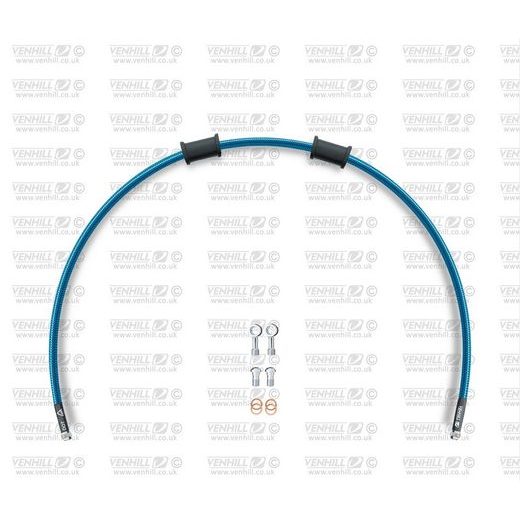 Hadica prednej brzdy sada Venhill POWERHOSEPLUS SUZ-2013FS-TB (1 hadica v sade) priehľadné modré hadice, nerezové koncovky