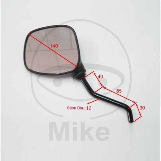 Zpätné zrkadlo JMP ZR 3853 čierna pravý